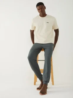 BOSS Grey Stretch Cotton Tracksuit Bottoms