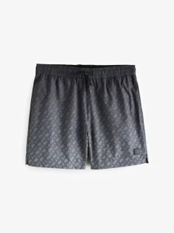 BOSS Grey Vale Logo Swim Shorts