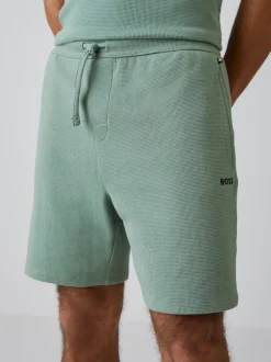 BOSS Light Green Waffle Shorts
