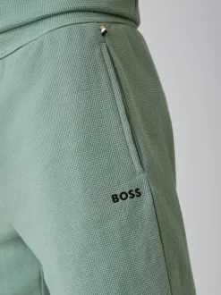 BOSS Light Green Waffle Shorts