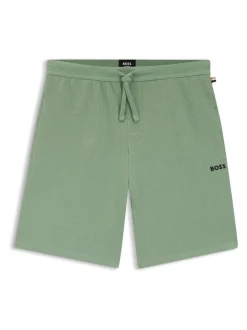 BOSS Light Green Waffle Shorts