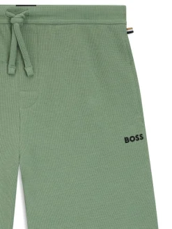 BOSS Light Green Waffle Shorts
