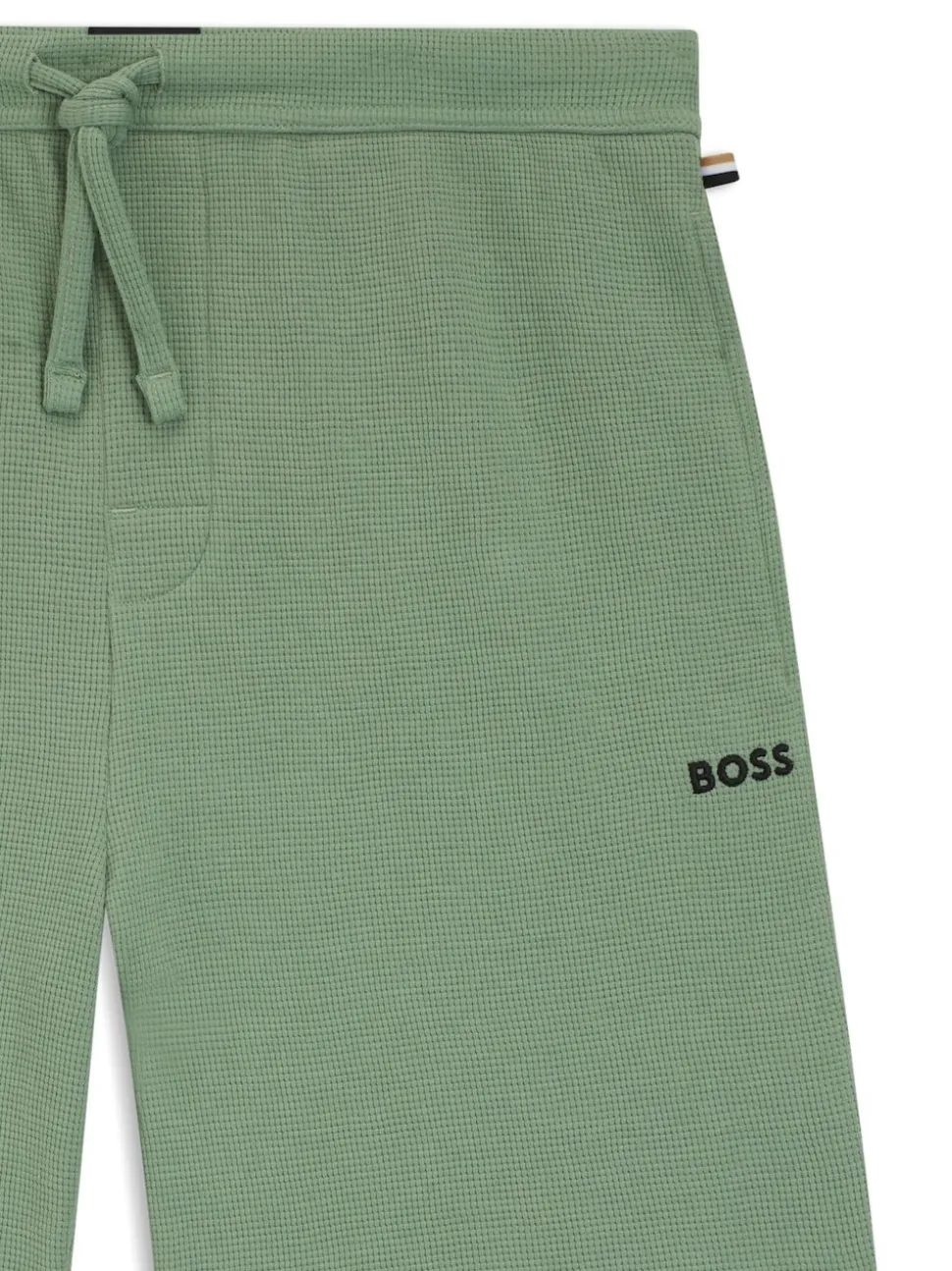 BOSS Light Green Waffle Shorts