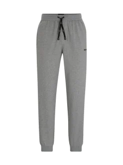 BOSS Light Grey Stretch Cotton Tracksuit Bottoms