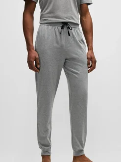 BOSS Light Grey Stretch Cotton Tracksuit Bottoms