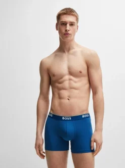 BOSS Natural/ Brown Power Stretch Cotton 3 Pack Boxers