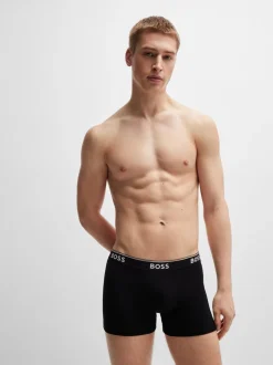 BOSS Natural/ Brown Power Stretch Cotton 3 Pack Boxers