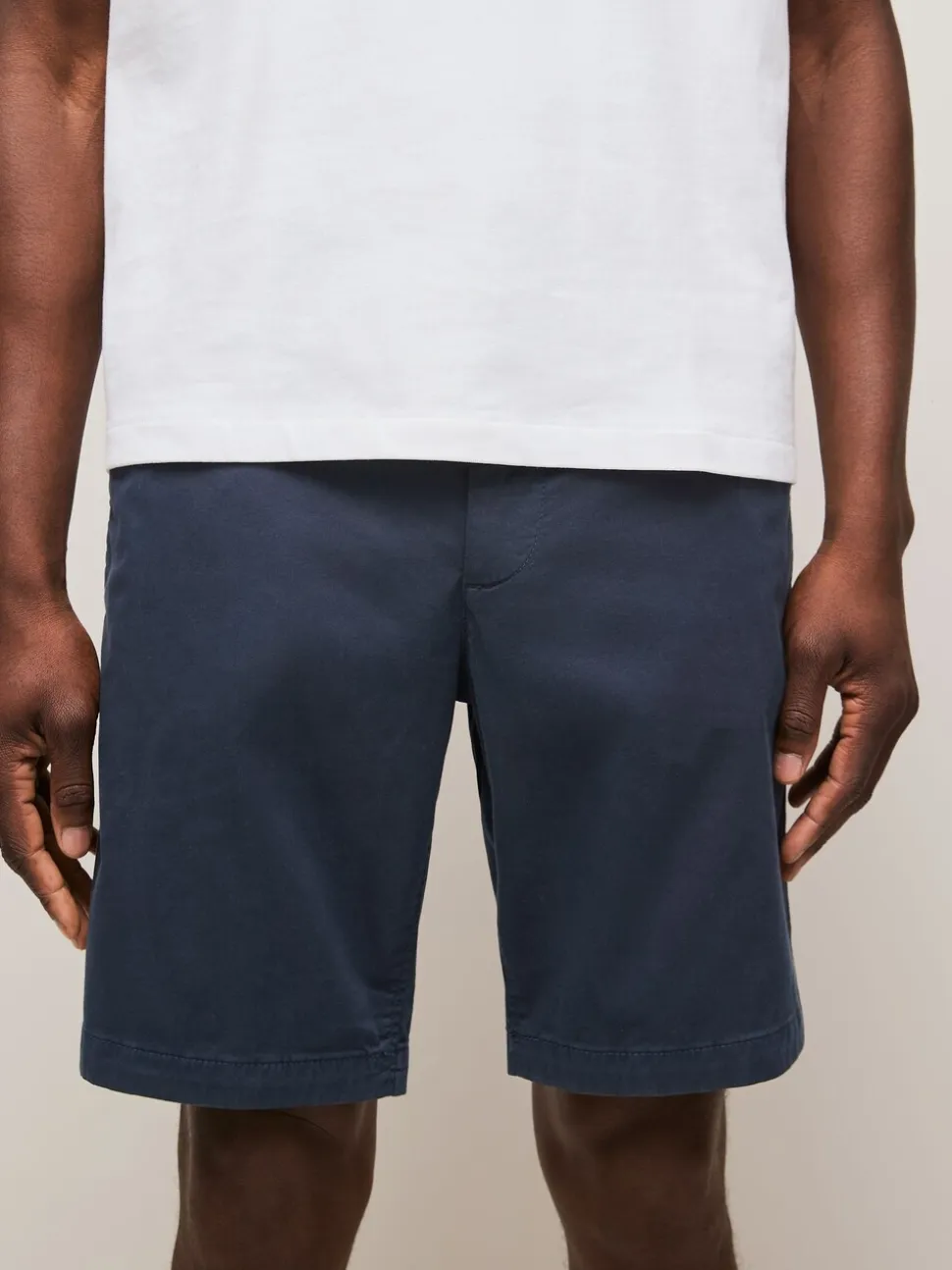 BOSS Navy Blue Slim Fit Chino Shorts