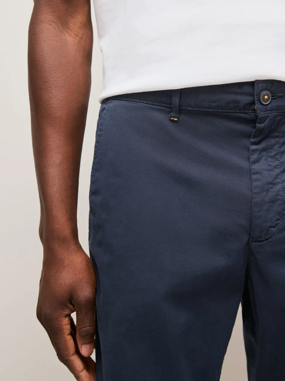 BOSS Navy Blue Slim Fit Chino Shorts