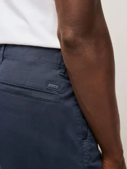 BOSS Navy Blue Slim Fit Chino Shorts