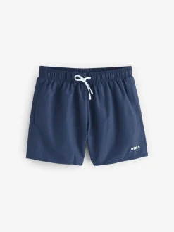 BOSS Navy Swim Shorts, Bag, Towel Beach Gift Set