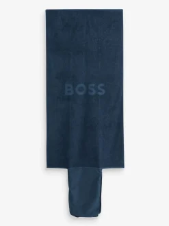 BOSS Navy Swim Shorts, Bag, Towel Beach Gift Set