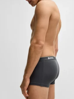 BOSS Navy/Grey/Blue Power Stretch Cotton 3 Pack Boxers