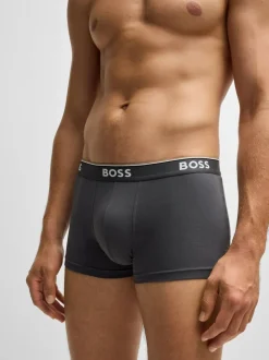 BOSS Navy/Grey/Blue Power Stretch Cotton 3 Pack Boxers