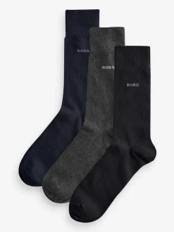 BOSS Nude Logo Socks 3 pack