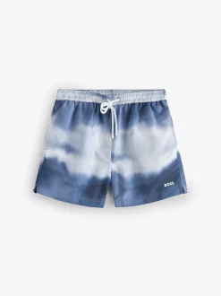 BOSS Purple Logo Swim Shorts