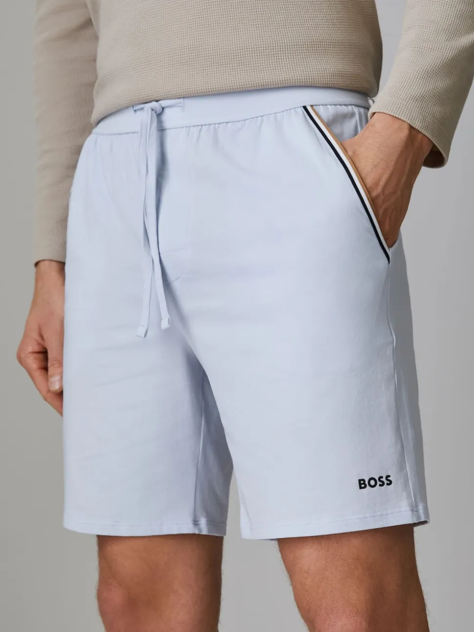 BOSS Purple Unique Logo Shorts