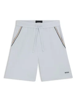 BOSS Purple Unique Logo Shorts