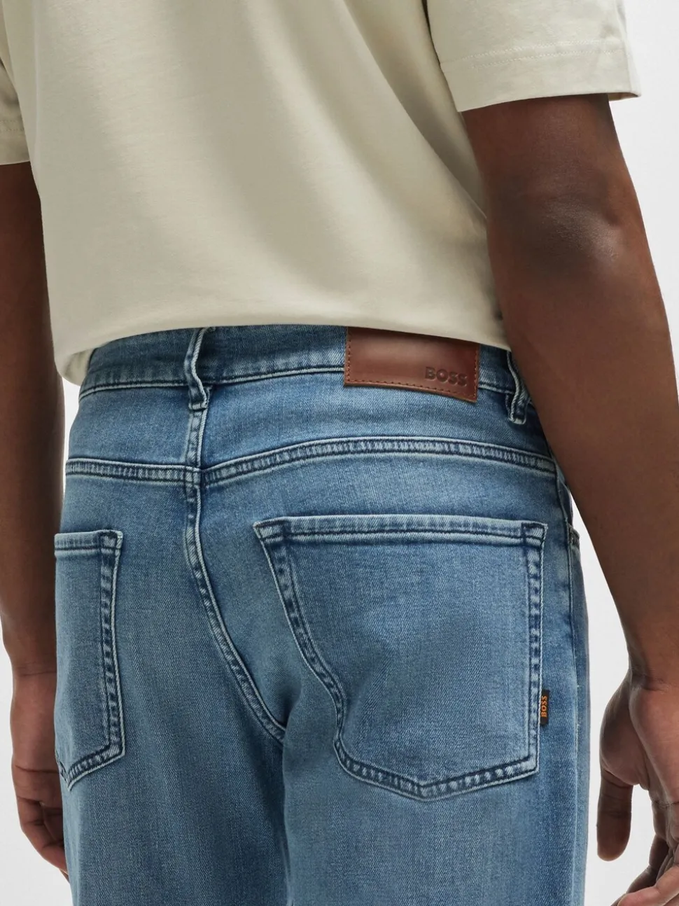 BOSS Sky Blue Maine Regular Fit Stretch Jeans