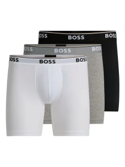 BOSS White Power Logo Boxers 3 Pack