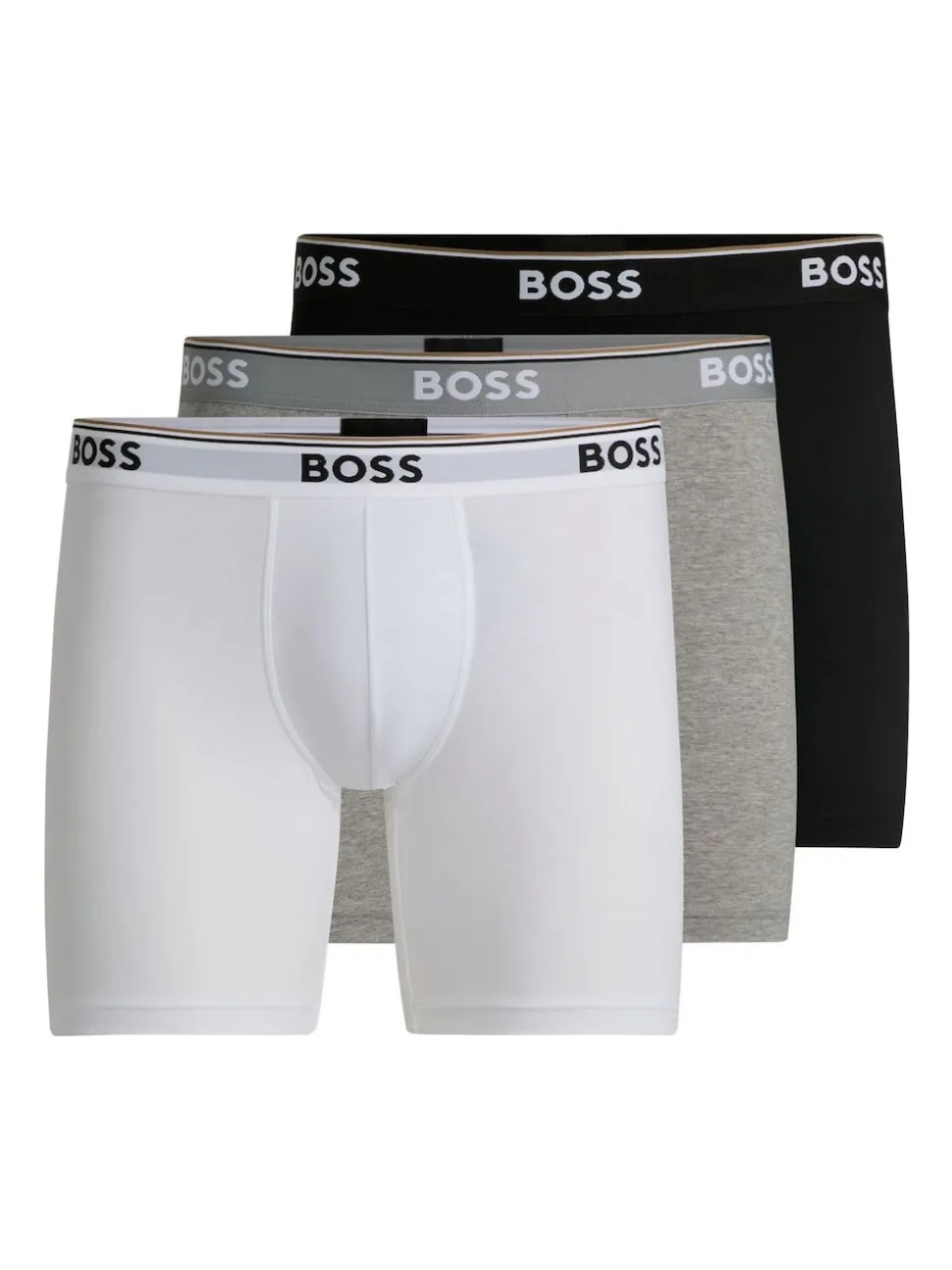 BOSS White Power Logo Boxers 3 Pack