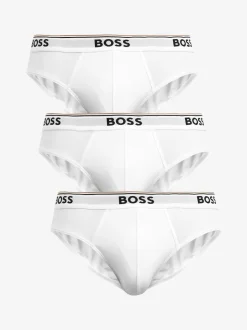 BOSS White Power Stretch Cotton 3 Pack Briefs