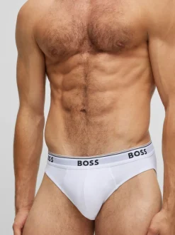 BOSS White Power Stretch Cotton 3 Pack Briefs