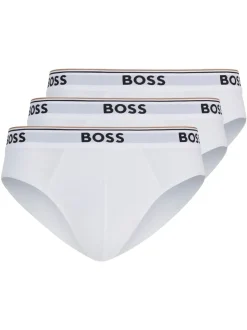 BOSS White Power Stretch Cotton 3 Pack Briefs