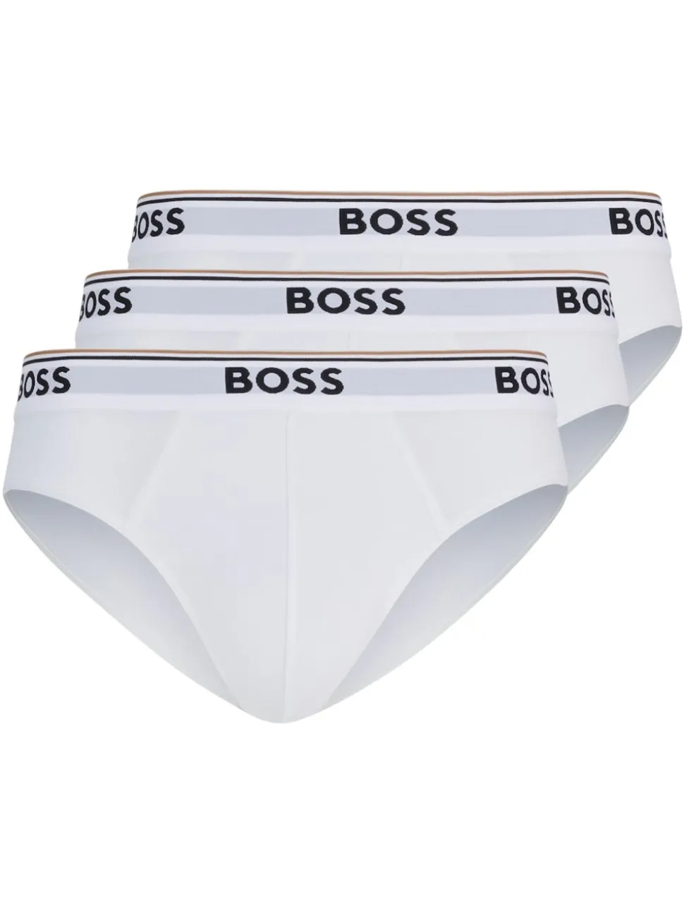 BOSS White Power Stretch Cotton 3 Pack Briefs