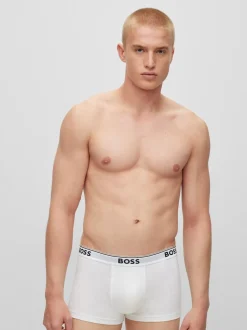 BOSS White Power Stretch Cotton 3 Pack Boxers