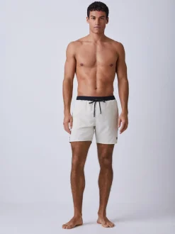 BOSS White Starfish Quick Dry Swim Shorts