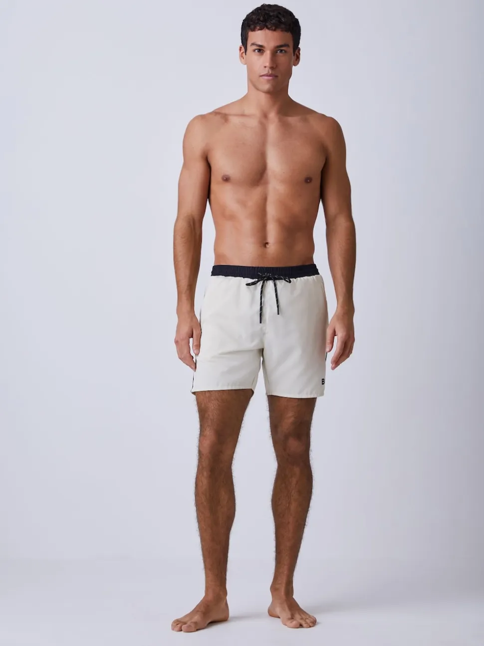 BOSS White Starfish Quick Dry Swim Shorts