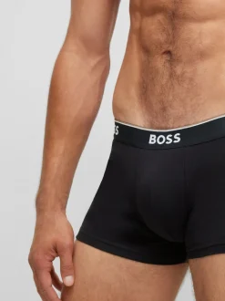 BOSS White/Grey/Black Power Stretch Cotton 3 Pack Boxers