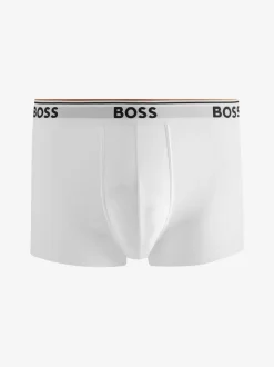 BOSS White/Grey/Black Power Stretch Cotton 3 Pack Boxers