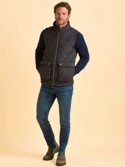Brakeburn Black Oakham Diamond Quilted Gilet