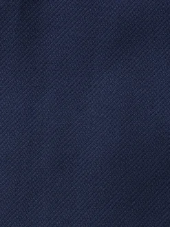 Bright Blue Regular Fit Textured Suit Jacket