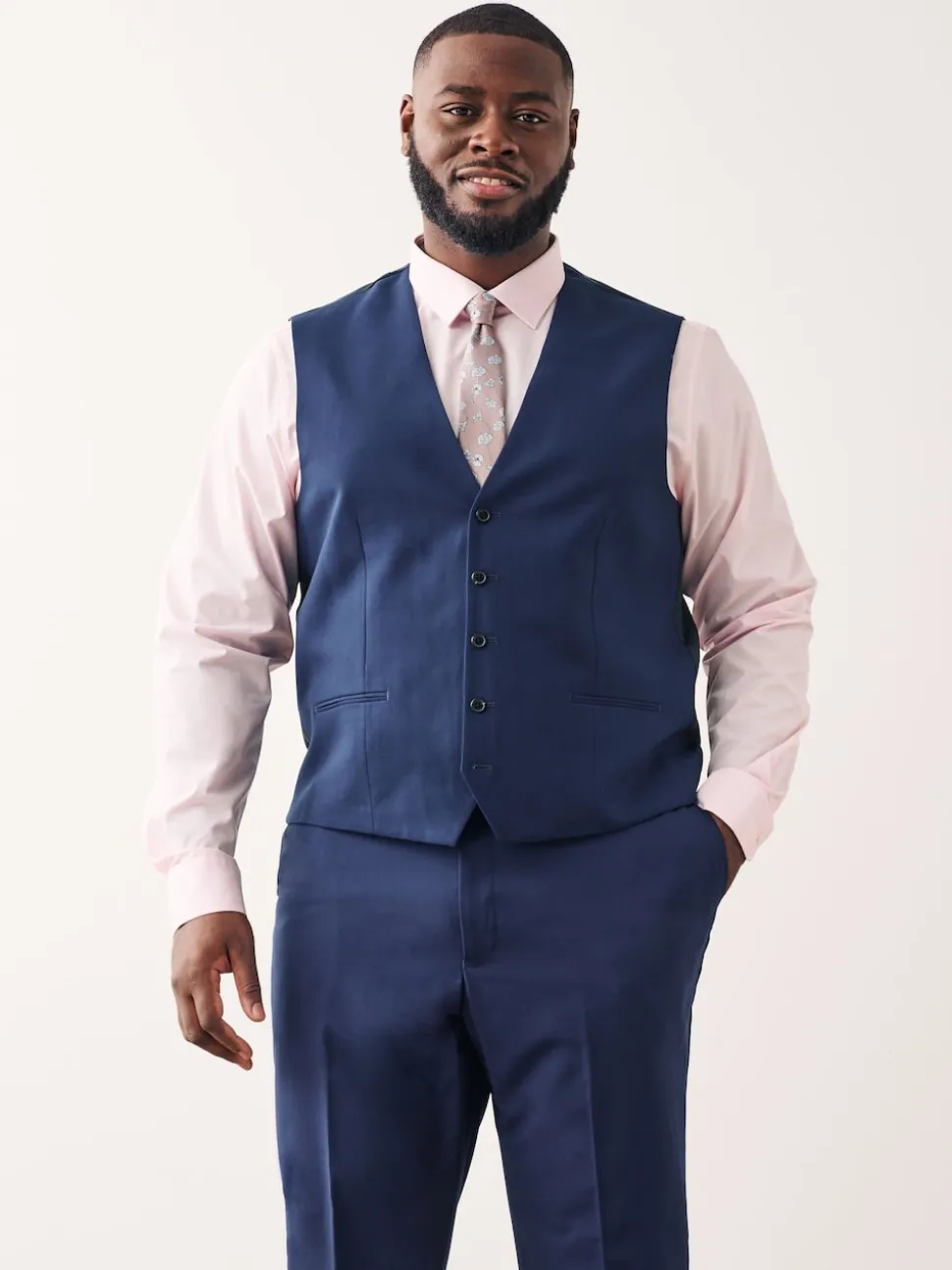 Bright Blue Regular Fit Waistcoat