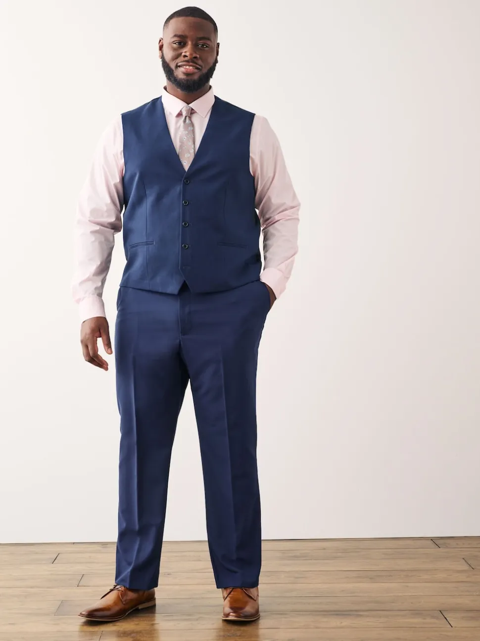 Bright Blue Regular Fit Waistcoat