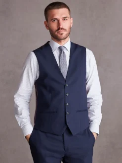 Bright Blue Signature Tollegno Suit Waistcoat