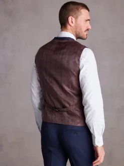 Bright Blue Signature Tollegno Suit Waistcoat