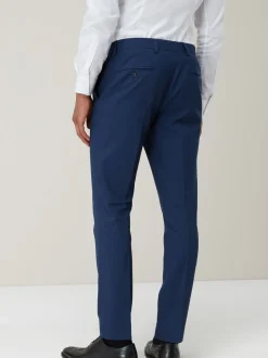 Bright Blue Skinny Fit Suit Trousers