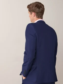 Bright Blue Skinny Fit Two Button Suit Jacket