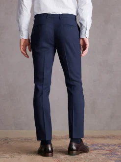 Bright Blue Slim Fit Signature Tollegno Suit Trousers