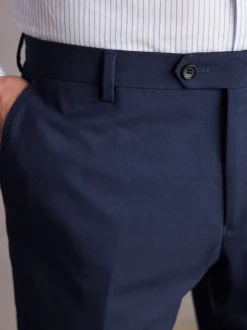 Bright Blue Slim Fit Signature Tollegno Suit Trousers