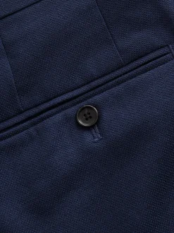 Bright Blue Slim Fit Signature Tollegno Suit Trousers