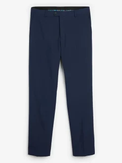 Bright Blue Slim Fit Suit Trousers