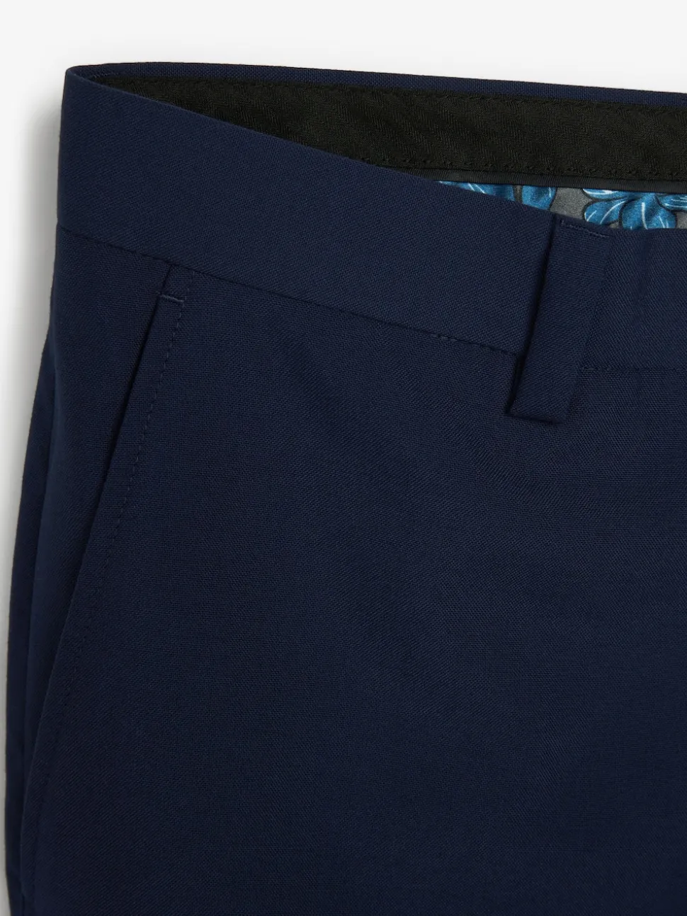 Bright Blue Slim Fit Suit Trousers