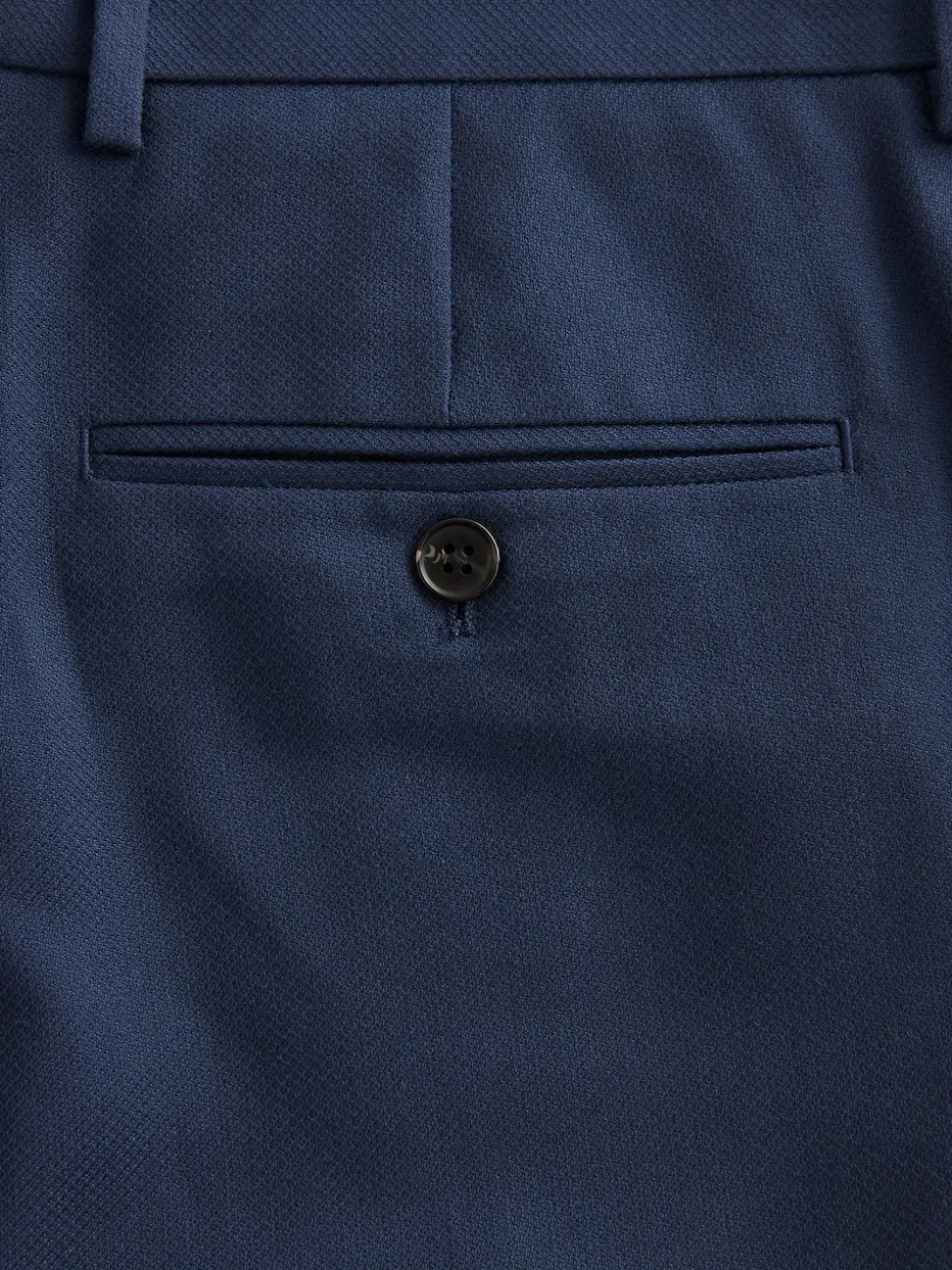 Bright Blue Slim Fit Textured Suit Trousers