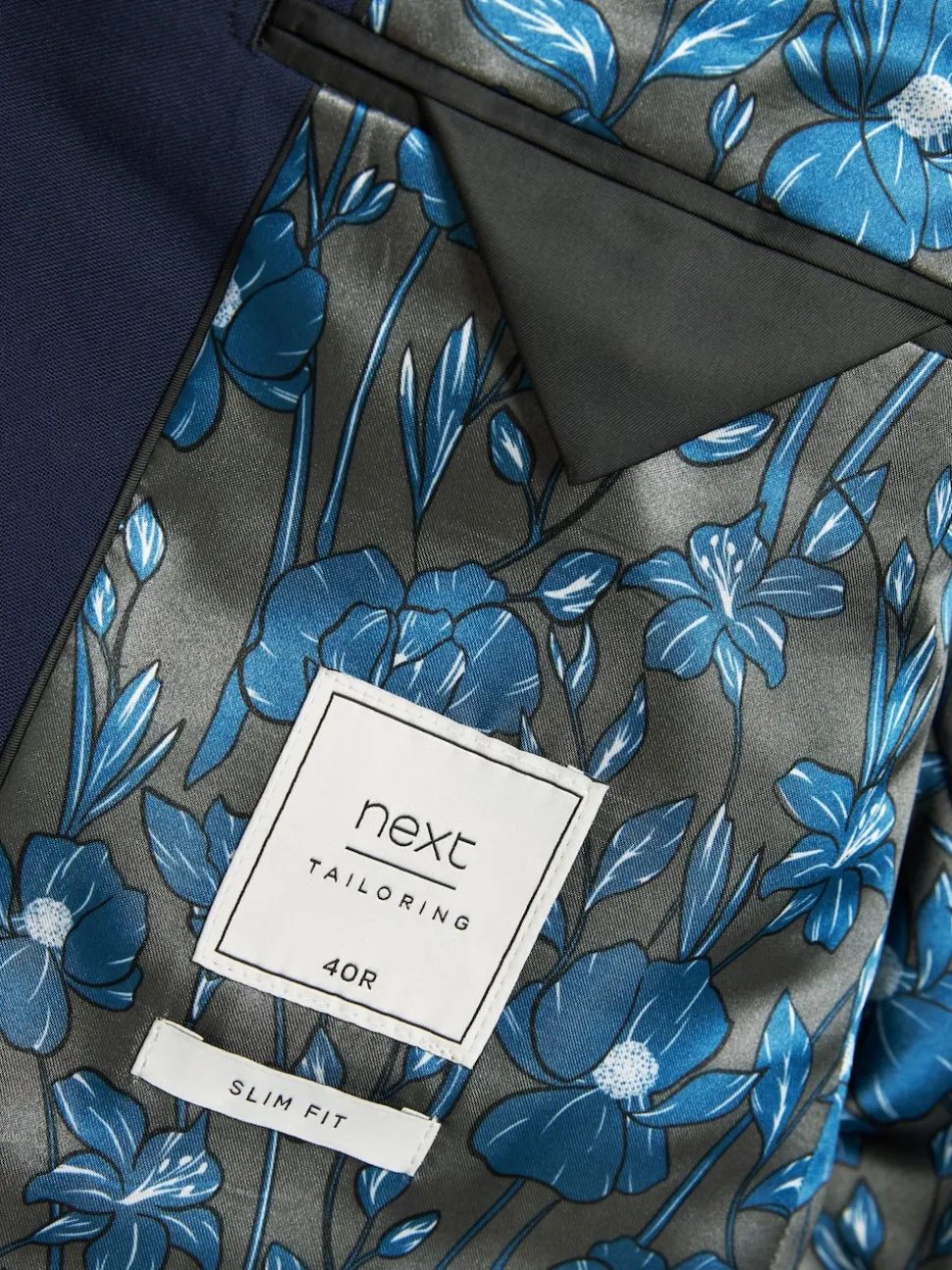 Bright Blue Slim Fit Two Button Suit Jacket
