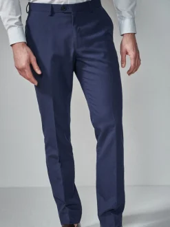 Bright Blue Tailored Fit Suit Trousers